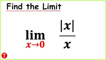 Limiet van |x|/x als x 0 nadert | lim x→0 |x|/x