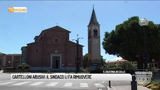 TG BASSANO (05/05/2018) - CARTELLONI ABUSIVI: IL SINDACO LI FA RIMUOVERE