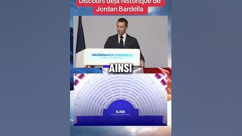 Discours historique de Jordan bardella. #france #election2024 #bardella