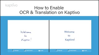 How to activate OCR and Language Translation on Kaptivo screenshot 4