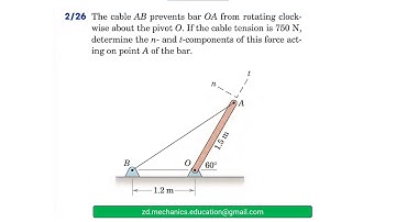 014 Engineering Mechanics : Statics (Ch 2 )/ Solved Problems / ( الميكانيك الهندسي ) حل مسائل ستاتيك