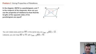 Geometry 9-3 Rotations: Problem 3 - Using Properties of Rotations