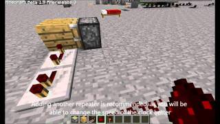 Minecraft Tutorial - How to make a piston clock (with adjustable timing)