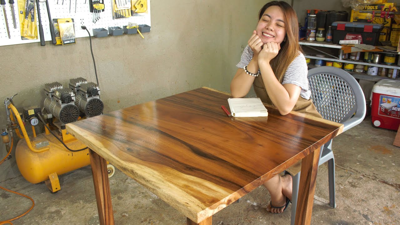 Lets Build an ACACIA SQUARE TABLE - YouTube