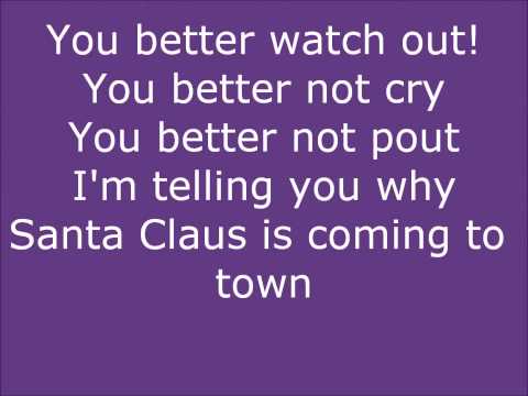 Justin Bieber - Santa Claus Is Coming To Town (lyrics on screen)