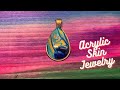 How to Make Acrylic Skin Jewelry - Pendant - Recycling |Pour Painting| Fluid Art