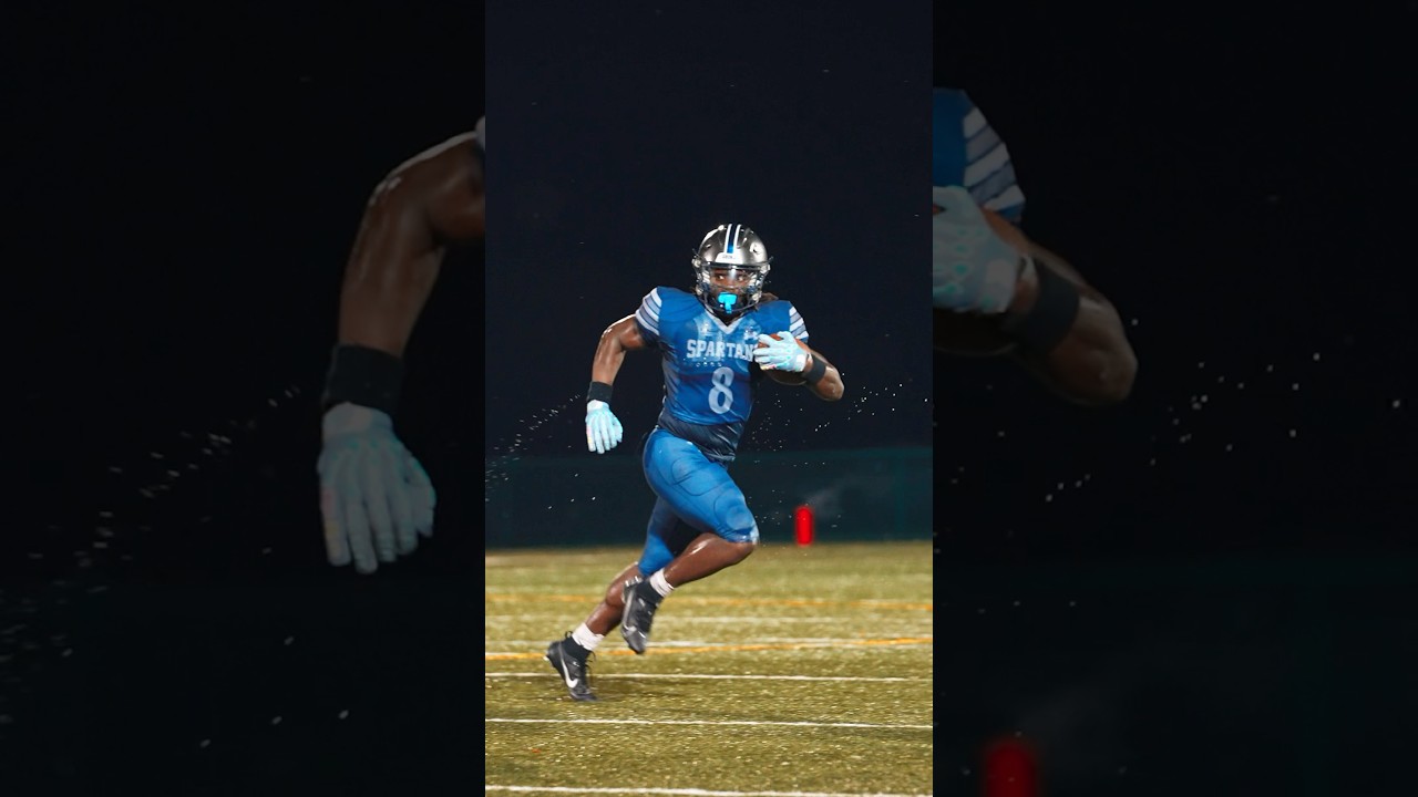 Sweat, speed, and Friday night lights 🔥🏈 #immaculata #football #highschoolsports