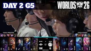 TSW vs IG | Day 2 LoL Worlds 2026 Swiss Stage | Team Secret Whales vs Invictus Gaming full