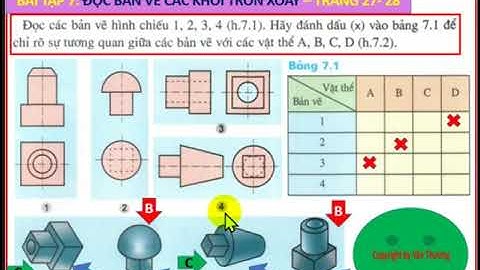 🚗 Vẽ kĩ thuật - Công nghệ 8 | Bài 7 | Trang 27-28 | Cách đọc, vẽ Hình chiếu khối Tròn xoay