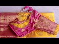 Very easy and beautiful paithani patchwork blouse back neck design / cutting and stitching /designs