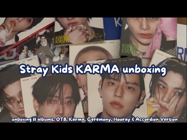 ✩ Stray Kids KARMA album unboxing ✩ OT8, KARMA limited, Ceremony