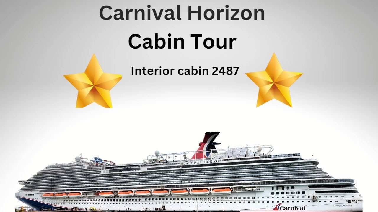Carnival Horizon interior cabin 2487 tour. A family harbor cabin