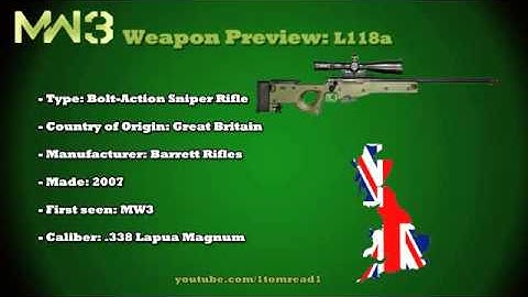 MW3 Guns - L118A BOLT-ACTION SNIPER - By 1tomread1
