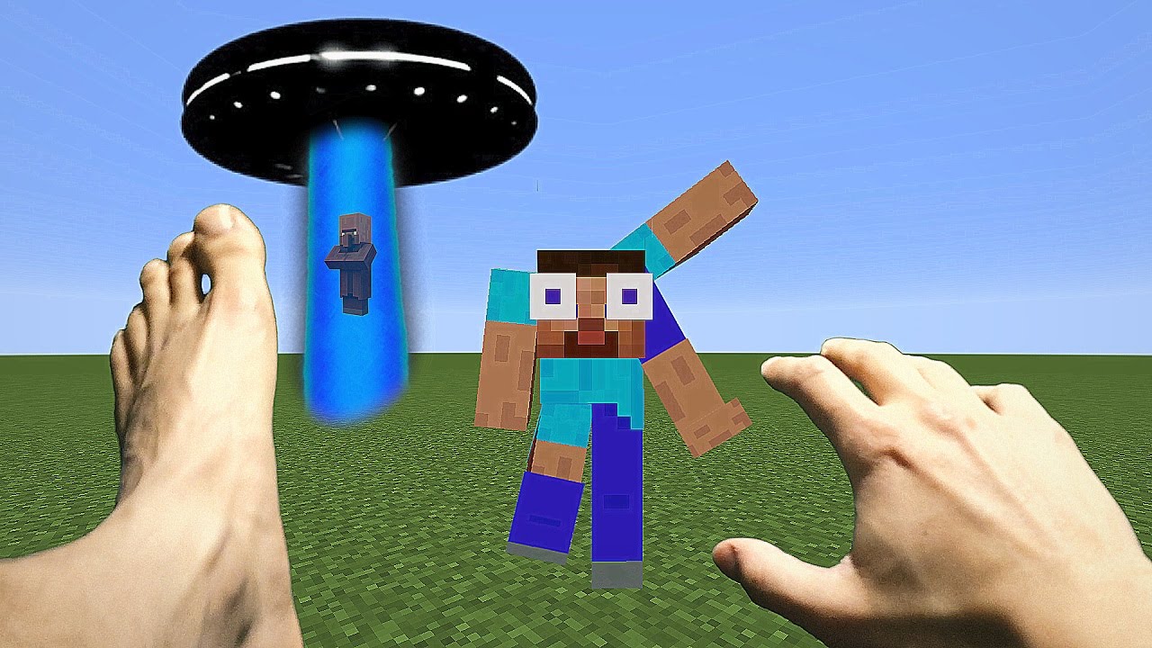 REALISTIC MINECRAFT ~ ALIENS vs STEVE - YouTube