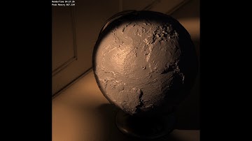 Topographical Earth Globe - Blender