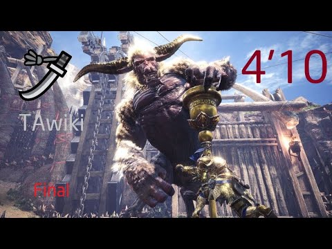 [ MHWI ] Mew are Number One | 歴戦激昂ラージャン Tempered Furious Rajang | 太刀 Long Sword 4'10 (TA wiki rules)