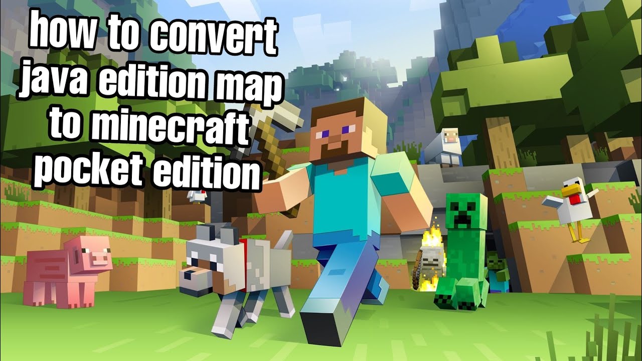 how to convert java edition map in pocket edition in 2022 - YouTube