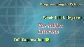 What are Variable and Literals Difference between Variables and Literals IIT MADRAS #iitm