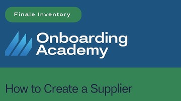 How to Create a Supplier
