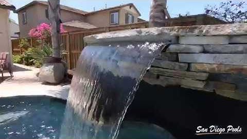 San Diego Pools - Zero Edge Freeform Pool and Spa and Gazebo