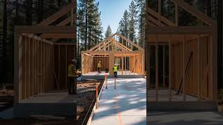 Watch This Cabin Appear From Nothing 🏠 #shorts