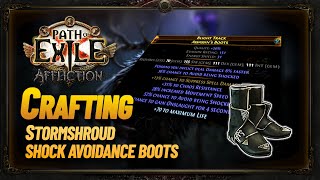 PoE 3.23 - Crafting Stormshroud Shock Avoidance Boots