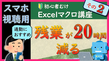 【その２】スマホで見やすい初心者向けExcelマクロ講座。通勤時間でVBAをマスターしよう！【マクロの書き方＆基本構文編】
