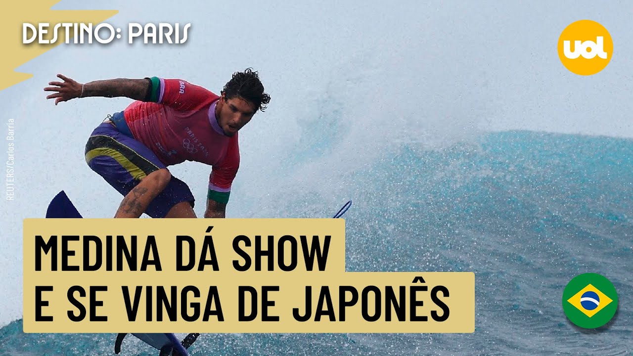 ⁣OLIMPÍADAS 2024: GABRIEL MEDINA DÁ SHOW, SE VINGA DE JAPONÊS E VAI ÀS QUARTAS DE FINAL NO SURFE
