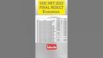 UGC NET RESULT ECONOMICS 2023, UGC NET CUT OFF 2023 #ugcneteconomics
