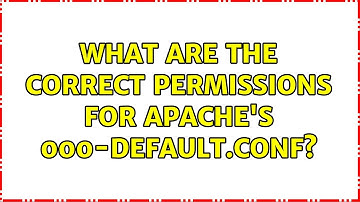 Ubuntu: What are the correct permissions for Apache