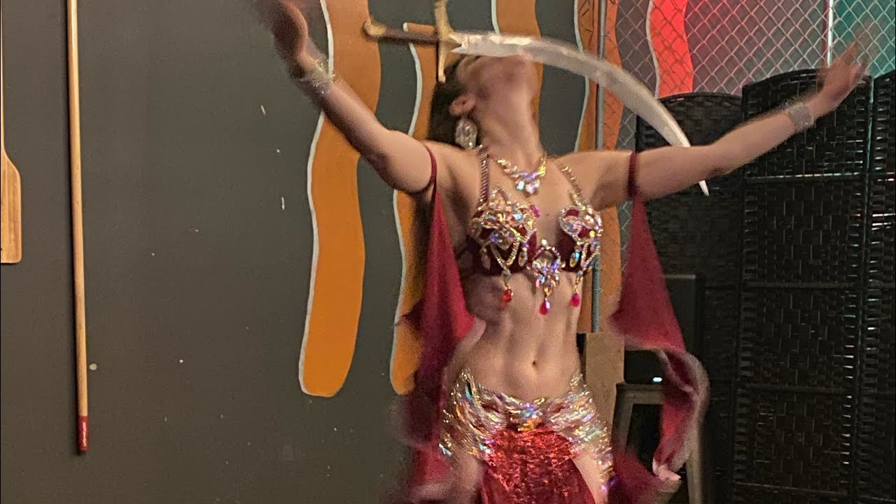 Belly Dance Rock Show Sword Dance to Poison YouTube