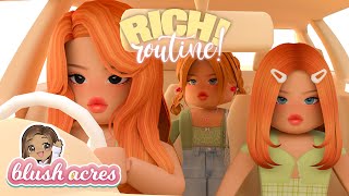 RICH FAMILY Morning Routine | Blush acres | Roblox Rich family Roleplay | Bonnie Builds