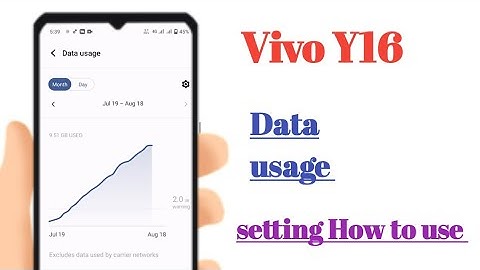 vivo Y16 Data usage setting hidden features how to use ||