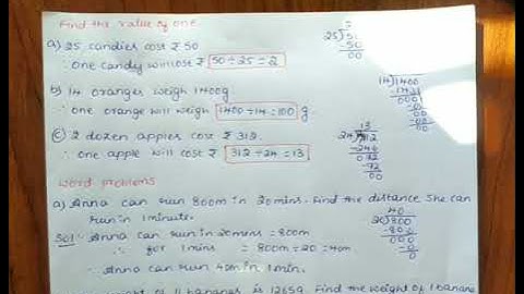 Unitary method part- 2