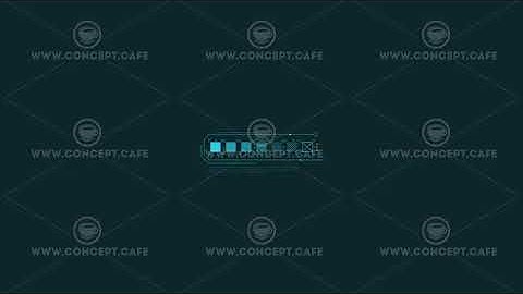 Animated HUD infographic element test scale data.