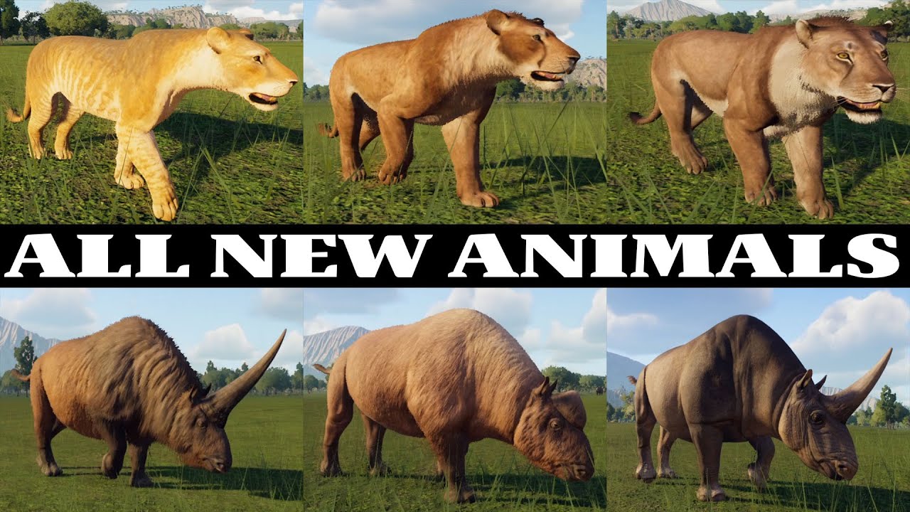 ALL NEW ANIMALS AND SKINS | PREHISTORIC KINGDOM - YouTube