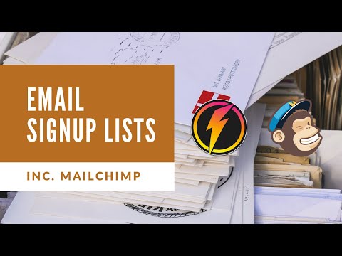 Email sign up lists on your landing pages with Pulse (Mailchimp optional)