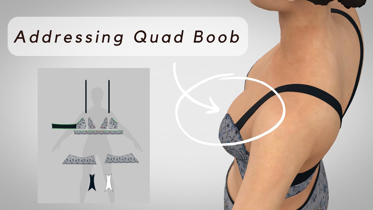 Pattern Manipulation: Addressing Quad Boob on a Bralette Pattern 