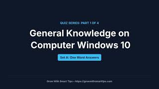 Can You Answer All These Windows 10 Questions (Computer Quiz)