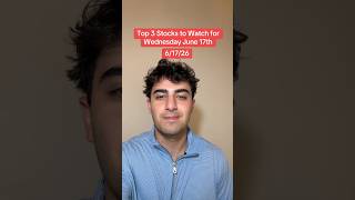 Top 3 Stocks to Watch for Wednesday June 17th trading day. #daytrading #stockstowatch #trading #spx