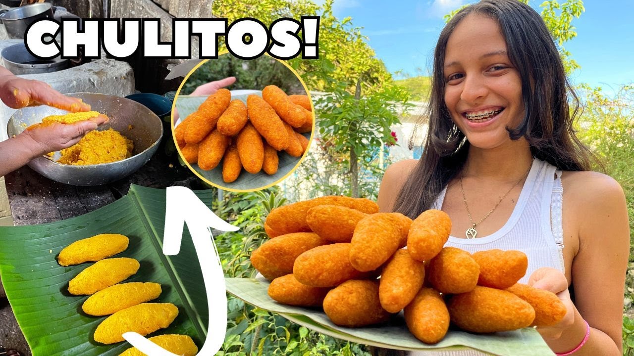CHULITOS DE YUCA -Hechos en el fogón del campo