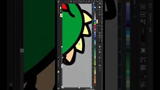 drawing vector simple cartoon cute dragon using coreldraw #shorts