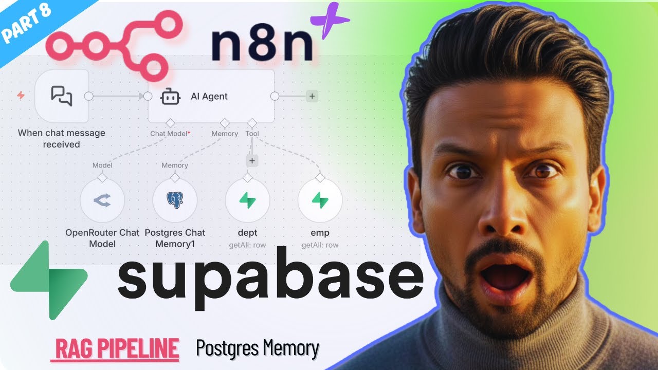 08 How to setup Supabase RAG and Postgres Memory in n8n - YouTube
