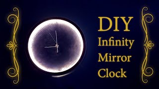 How To Make Infinity Mirror Clock - How To Make Clock At Home - Diy Clock