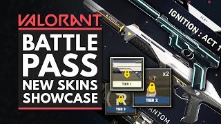 VALORANT | New BATTLE PASS & Weapon Skins Showcase - Act 1 Ignition