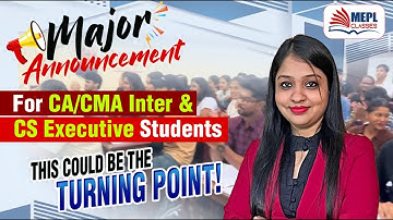 Major Announcement 📢CA/CMA Inter & CS Executive Students By Divya Agarwal Mam | MUST WATCH ✅