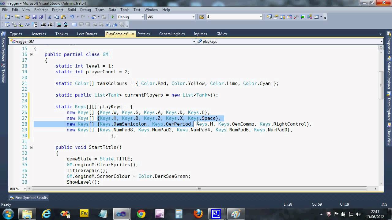 Fragger part eight - Setting individual keys - YouTube