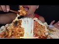 Bites Only Giant Cheesy Lasagna Crunchy Garlic Bread AsmrJudie