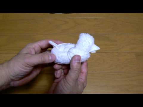 How to make a chick duck with a towel (towel art) おしぼりアート ひよこ アヒル