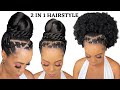 🔥QUICK & EASY HAIRSTYLES ON NATURAL HAIR / 2 IN 1 UPDO'S / Protective Style / Tupo1